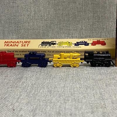 Vintage Multicolor Miniature Train Set