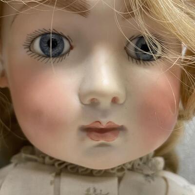 Pale Bisque and Composite Repro Doll Signed Marian Mosser