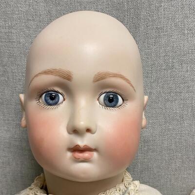 Pale Bisque and Composite Repro Doll Signed Marian Mosser