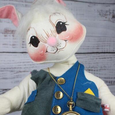 Vintage Annalee White Rabbit Plush Figurine