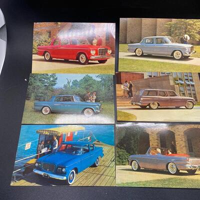Set of 6 1962 Studebaker Lark Automobile Dealership Advertisement Post Cards