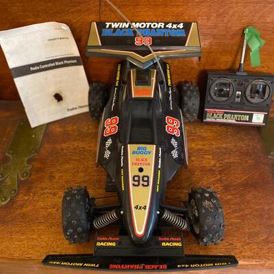 Vintage Black Phantom Radio Controlled Car by RadioShack