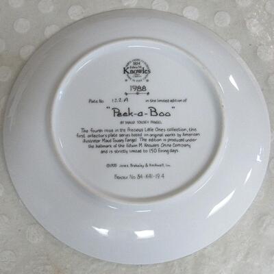 4th Issue 1988, #122A Peek A Boo, From the Precious Little Ones Plates Series