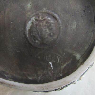 Old Heavy Pottery Booze Bottle Ashtray Shaped Like a Pipe, Handle Removes For Booze 
