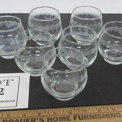 Set of 7 Matching Beverage Bar Glasses