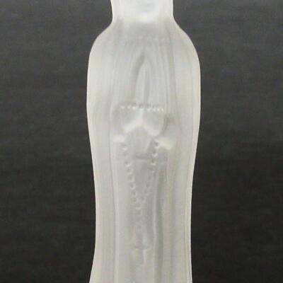 2 West Germany Lead Glass Bells, Artmark Madonna With Cross, Anna Hutte Starburst Lead Crystal