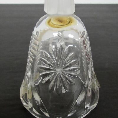 2 West Germany Lead Glass Bells, Artmark Madonna With Cross, Anna Hutte Starburst Lead Crystal