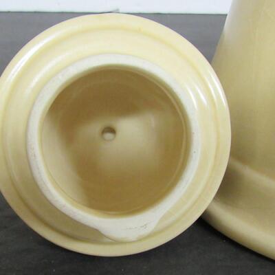 Pfaltzagraff Coffee Pot With Cover, Ivory Colored Village Pattern