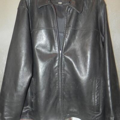 LOT 34 TWO MENS LEATHER JACKETS