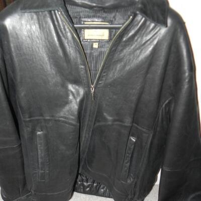 LOT 34 TWO MENS LEATHER JACKETS