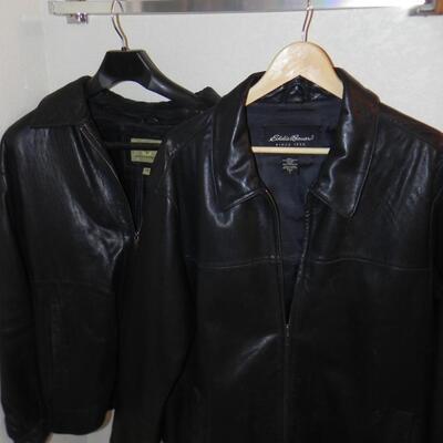 LOT 34 TWO MENS LEATHER JACKETS