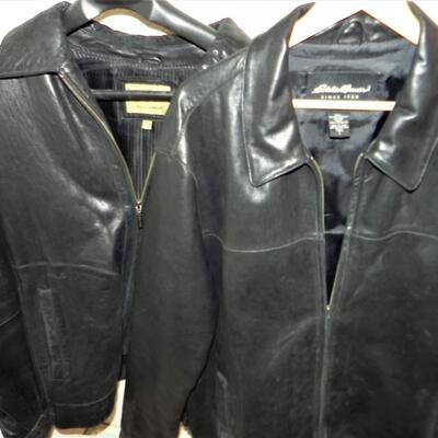 LOT 34 TWO MENS LEATHER JACKETS