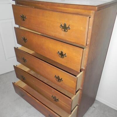 LOT 8  WOODEN CHEST OF DRAWERS