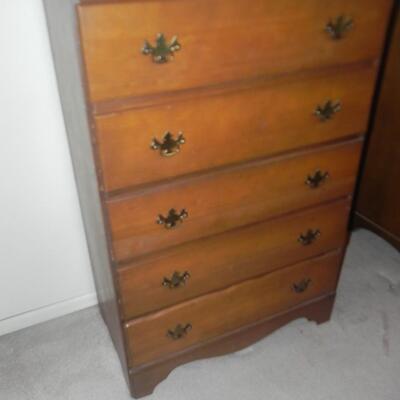 LOT 8  WOODEN CHEST OF DRAWERS