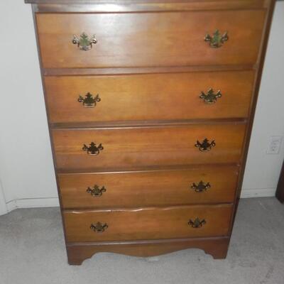 LOT 8  WOODEN CHEST OF DRAWERS