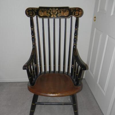 LOT 4  WOODEN ROCKING CHAIR