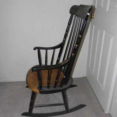 LOT 4  WOODEN ROCKING CHAIR