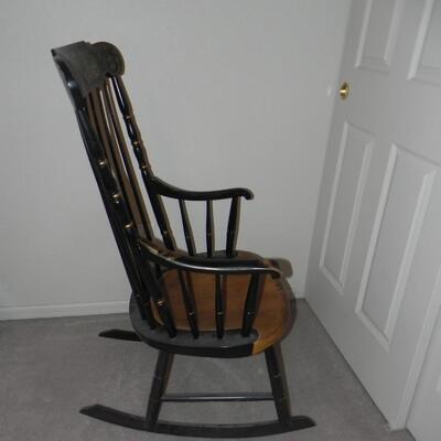 LOT 4  WOODEN ROCKING CHAIR