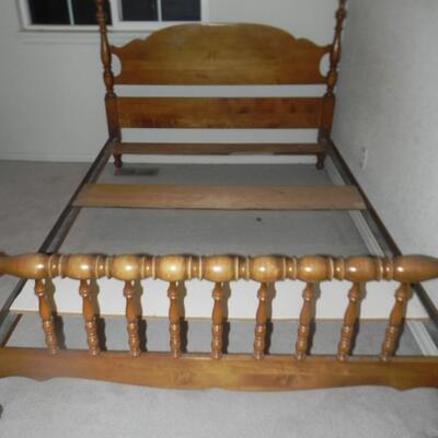 LOT 11  WOODEN HEAD AND FOOT BOARD 