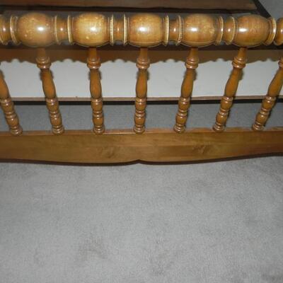 LOT 11  WOODEN HEAD AND FOOT BOARD 