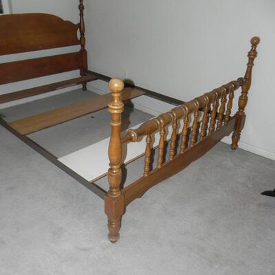 LOT 11  WOODEN HEAD AND FOOT BOARD 