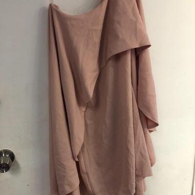 Rubber Ducky long sleeve one shoulder cape dress size medium 