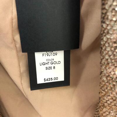 Rachel Zoe gold sequin jacket size 8