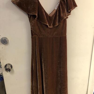 Line Dot velvet scoop neck dress size small