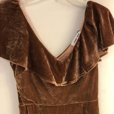 Line Dot velvet scoop neck dress size medium 