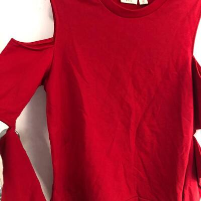 Basik round neck double cut sleeves sweatshirt size small 