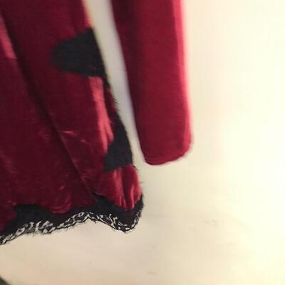 Glamorous velvet v back lace bottom dress size small 
