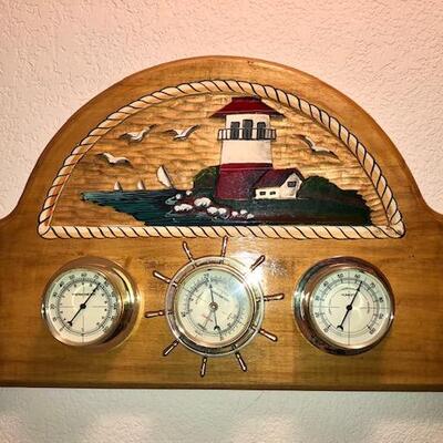 Lot 76 Thermometer Barometer Humidity Lighthouse Design Nautical