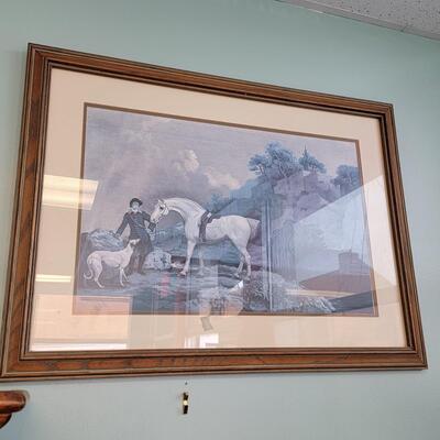 Noble with His Horse and Dog Framed Print