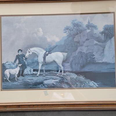 Noble with His Horse and Dog Framed Print