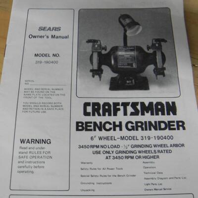 LOT 99  CRAFTSMAN BENCH GRINDER