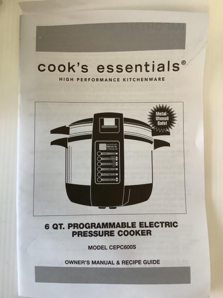 K. 1171. Cook’s Essential Electric Pressure Cooker ( 6 Qt