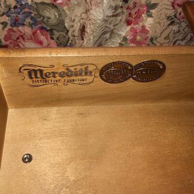 Lot 88 Pair Night Stands Maple 3 Drawers by Meredith Distinctive Furniture