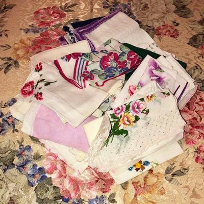 Lot 92 Group of Assorted Ladies Handkerchiefs