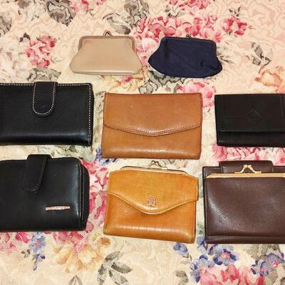 Lot 93 Group 8 Ladies Wallets & Coin Purses Leather