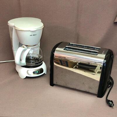 Lot 95 Chrome Toaster by Proctor Silex + Small Mr. Coffee Drip Maker