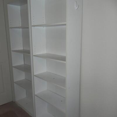 LOT 18    2 MATCHING WHITE SHELVING