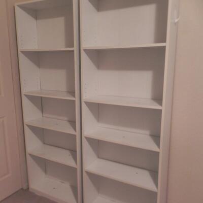 LOT 18    2 MATCHING WHITE SHELVING