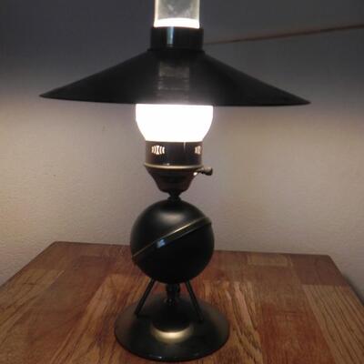 LOT 20  HURRICAN LAMP AND TABLE