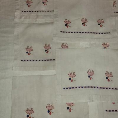 Lot 9: (8) Vintage Needlepoint Napkins or PLACEMATS 