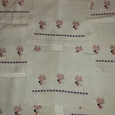 Lot 9: (8) Vintage Needlepoint Napkins or PLACEMATS 