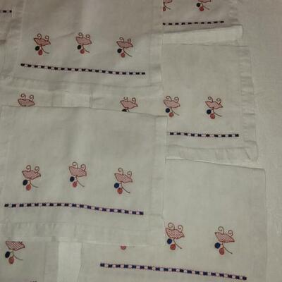 Lot 9: (8) Vintage Needlepoint Napkins or PLACEMATS 