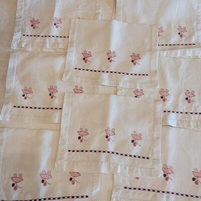 Lot 9: (8) Vintage Needlepoint Napkins or PLACEMATS 