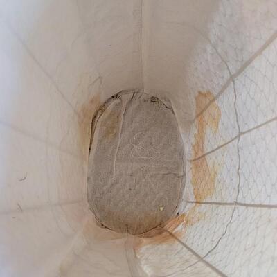 Lot 17: Chicken Wire Laundry Basket with Wood Handles