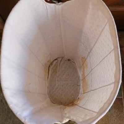 Lot 17: Chicken Wire Laundry Basket with Wood Handles