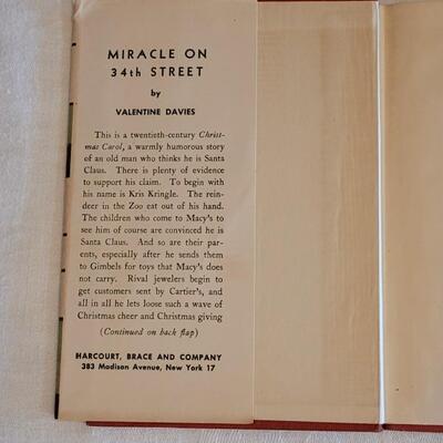 Lot 22: 1947 1st EDITION Miracle on 34th Street by Valentine Davies